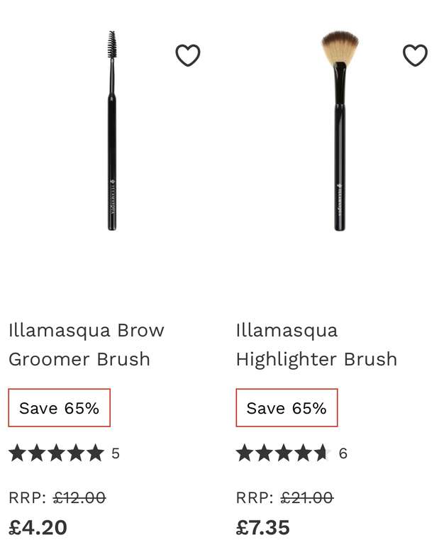 Illamasqua makeup brushes 80% off - £3.95 delivery @ Look Fantastic