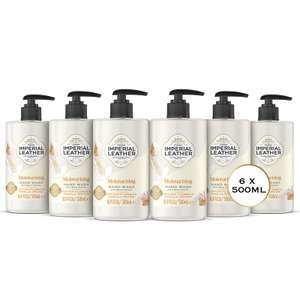 Imperial Leather Moisturising Hand Wash, Cotton Flower & Vanilla Orchid, Pack of 6x500ml (£8.55/£7.65 on Subscribe & Save) + 5% off 1st S&S
