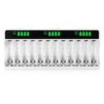 HiQuick LCD 12-slot Battery Charger for AA & AAA Rechargeable Batteries - £16.99 sold by HiQuick fulfilled by Amazon