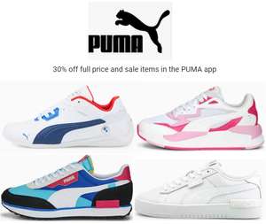 Extra 30% off the Sale & Full Price App codes Delivery £3.95 Free on £50 Spend From Puma