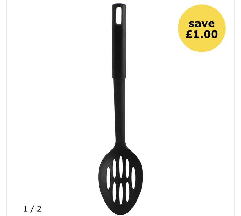 Wilko Plastic Black Slotted Spoon Free C&C (Limited Stores)