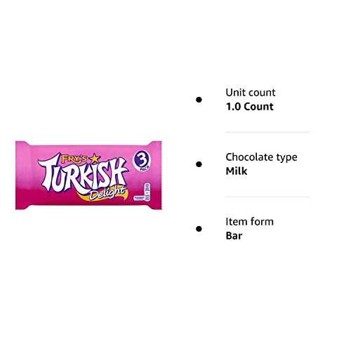 Fry's Turkish Delight, 51g pack of 3 £1 (85p/95p Subscribe and Save) @ Amazon