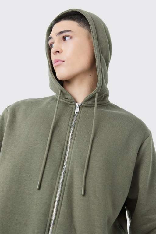 Men’s Boxy Zip Hoodie (Sizes S-XL) - Extra 15% Off + Free Delivery W/Codes