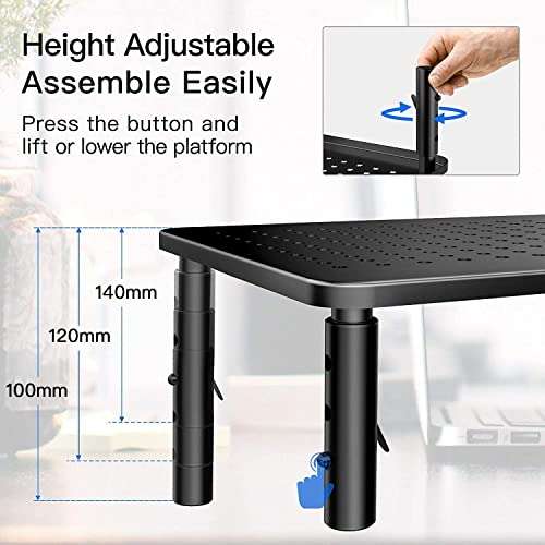HUANUO Monitor Stand - 3 Height Adjustable Ergonomic Laptop Stand - with Applied Voucher - Sold by EU Happy / FBA