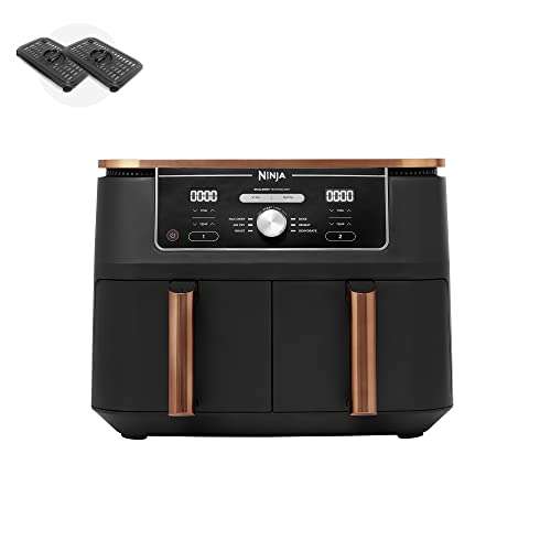 Ninja Foodi MAX Dual Zone Air Fryer [AF400UKCP] Amazon Exclusive, 9.5L, 2 Drawers, 6 Functions, Copper/Black £210.62 @ Amazon
