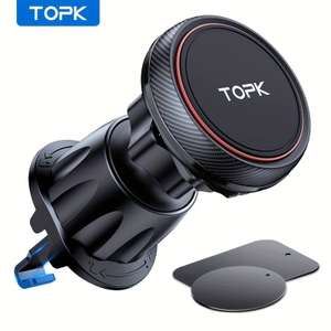 TOPK D45 Magnetic Car Phone Holder, Upgraded N52 Super Strong Magnetic Cell Phone Mount For Car Air Vent, Sold By TOPK_Global