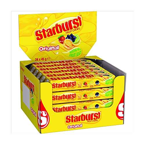 Starbust Original, Fruit Chewy Sweets Bulk Box, Easter Gifts, Ramadan Gifts 24 x 45 g £8.09 @ Amazon
