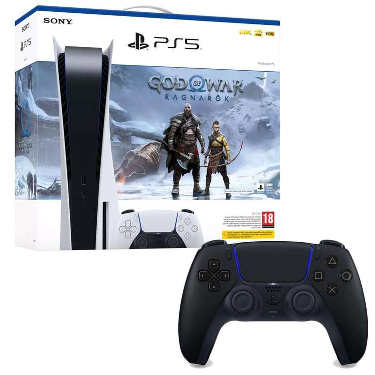 Sony PS5 Disc Console + God of War Ragnarok (Digital) + Extra DualSense black controller = £499.99 @ BT Shop