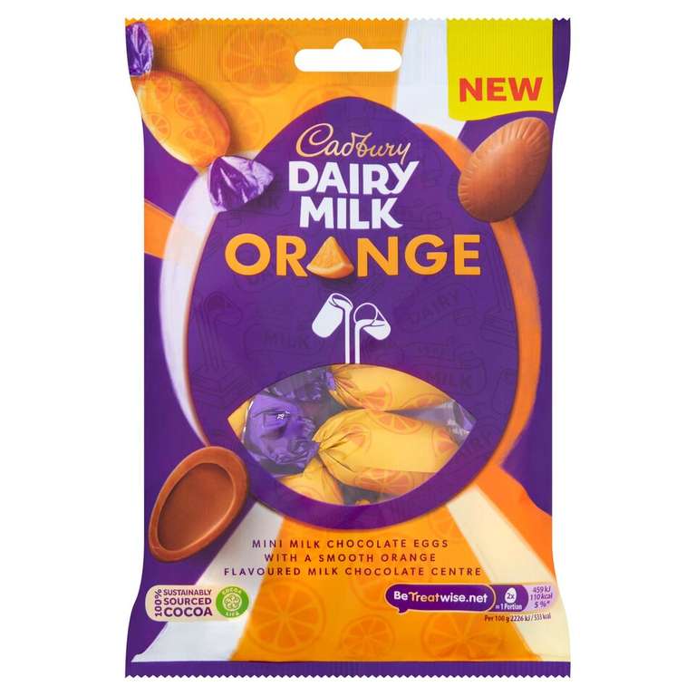 Cadbury Dairy Milk Orange Eggs (72g) - 49p @ Farmfoods [Ipswich]