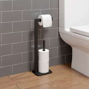 Architeckt Bathroom Matt Black Freestanding Toilet Roll Holder for £25.47 delivered using code @ eBay / Plumbworld