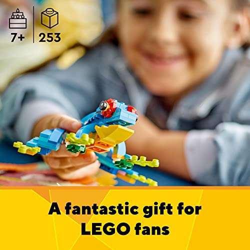 LEGO 31136 Creator 3 in 1 Exotic Parrot Exotic Parrot to Frog to Fish Animal Figures - £15.99 @ Amazon