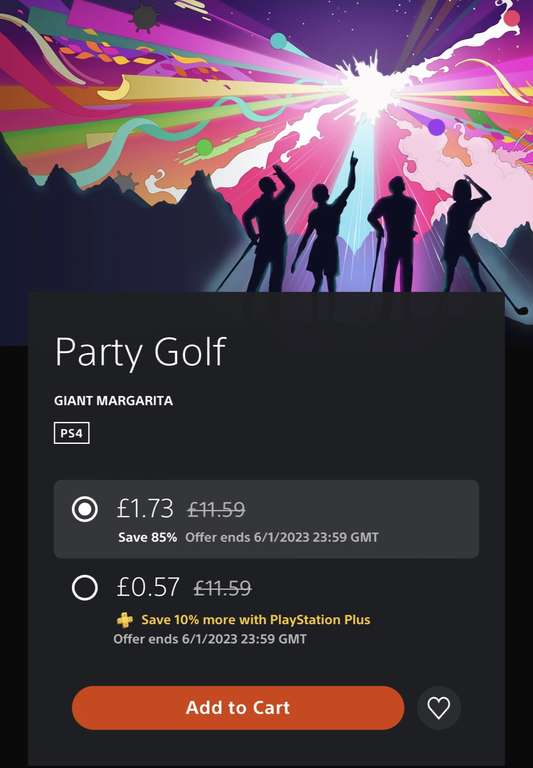 Party Golf £1.73 at Playstation Store