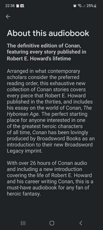 Conan: The Definitive Edition Rober E Howard audiobook - Free @ Google Play Store