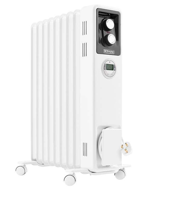 Dimplex Electric Panel Radiators Dimplex ECR20TIE Oil Free Portable Radiator, 2kW Electric Heater, Timer ...