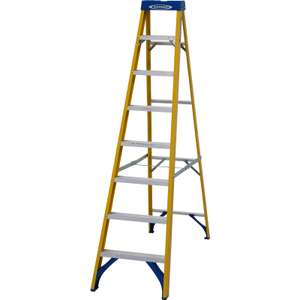 Werner Fibreglass Swingback Step Ladder 8 Tread SWH 3.15m