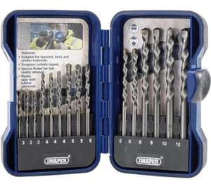 Draper 18550 Masonry Drill Bit Set, Blue, 15 Pcs £5.42 @ Amazon