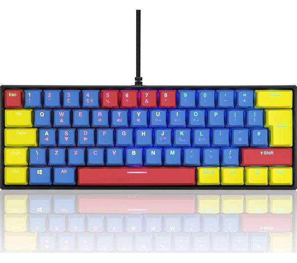 ADX Firefight 60% Mechanical Gaming Keyboard - Blue, Red & Yellow £29.97 Free Collection @ Currys