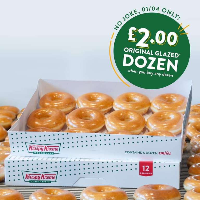 Buy Any Dozen Doughnuts & Get Original Glazed Dozen For £2 - Krispy Kreme Stores Only
