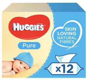 Huggies Pure Baby Wipes 12 Pack - £8 or £6.80 each (if spending over £30!) - £3.75 Delivery or free over £25 @ Boots