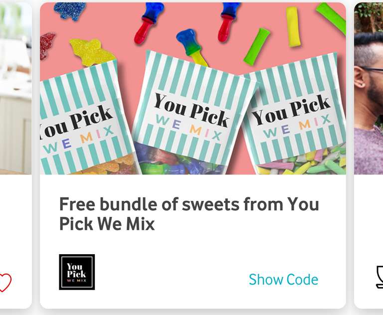 Bundle Of Sweets From You Pick We Mix with unique code Via Vodafone Veryme - Just Pay Postage