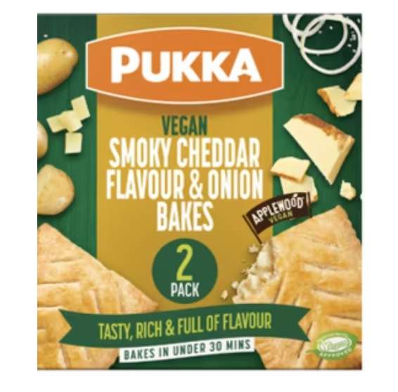 Pukka Vegan Cheddar & Onion Bakes 2 Pack (national)