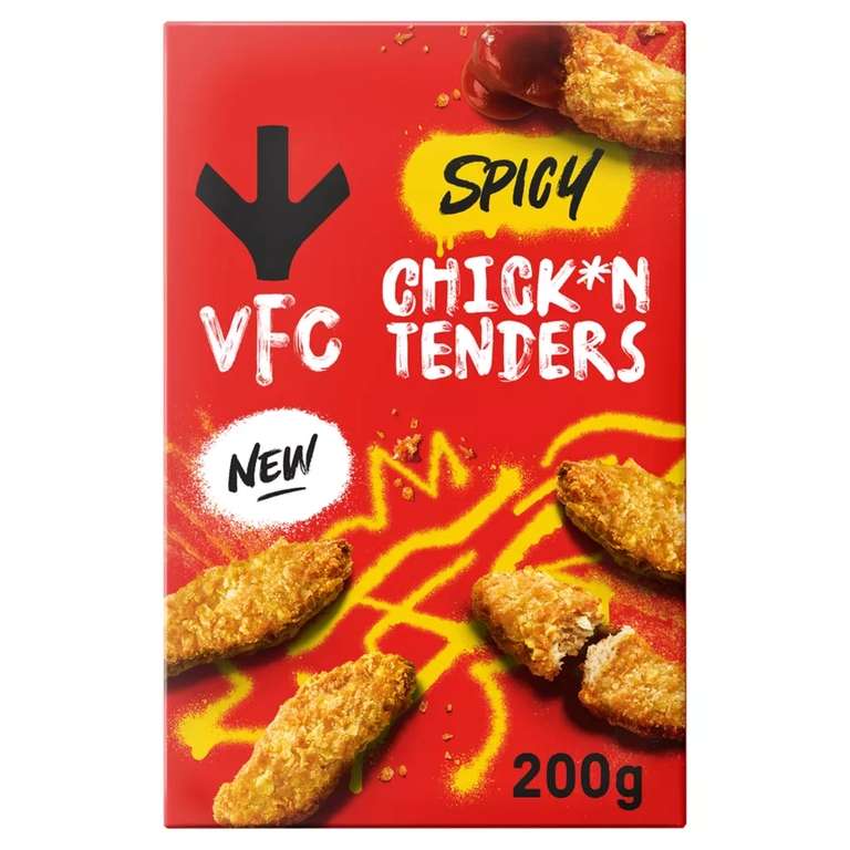 VFC Vegan 2 Spicy Chick*n (Chicken) Fillets 190g/VFC Vegan Spicy Chick*n (Chicken) Tenders 200g £1.50 Each @ Asda