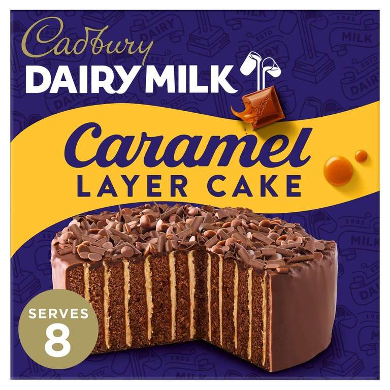 Cadbury Dairy Milk Caramel Layer Celebration Cake Serves 8