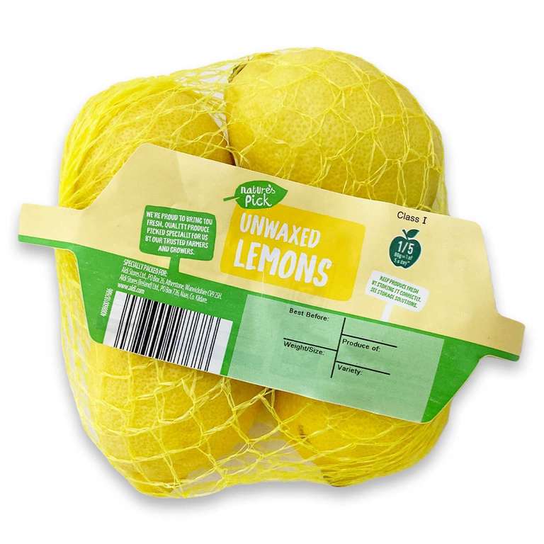 Nature's Pick Unwaxed Lemons Min 4 Pack