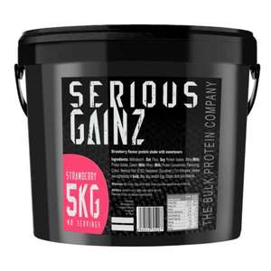 SERIOUS GAINZ Protein Powder 5kg - Weight Gain with code - bodybuildingwarehouse