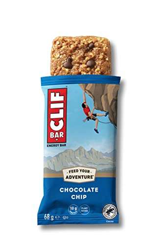 CLIF Bar Energy Bars/Nutritional Protein Bar (12 x 68g), Source of Plant Based Protein, Chocolate Chip - £12 @ Amazon
