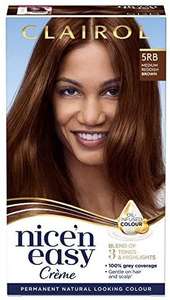 Clairol Nice'n Easy Crème Permanent Hair Dye, 5RB Medium Reddish Brown £1.50 (+£4.49 non-prime) @ Amazon