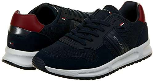 Tommy Hilfiger Men's Modern Corporate Mix Runner Trainers (Size 6.5 Only in Red, White & Blue)
