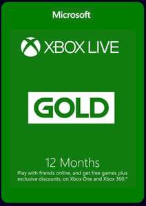 12 Month Xbox Live Gold Membership - EU & UK