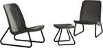 Keter Rio Patio Set, Table and Chairs - Graphite/Grey - £94.99 @ Amazon