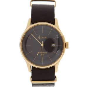 Men’s Accurist Clerkenwell 1946 Black-Gold with Interchangeable Straps - £19.99 + £1.99 Click & Collect @ TK Maxx