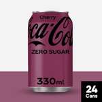 24 x 330ml Cans Coca Cola Zero Sugar Cherry (Minimum Order £25)