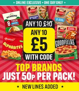 10 Selected Frozen Items For £5 - w/Code (Online Only / Minimum Spend Applies & Selected Accounts)