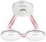 Wireless Interlinked Smoke and Heat Alarm Scotland Bundle with 10 Year Battery Life, 3 Pack - Sold by Burfon