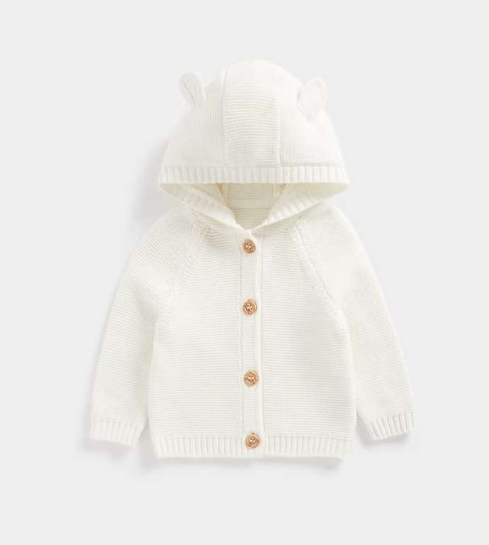 Ecru Organic-Cotton Knitted Cardigan £1.50 C&C