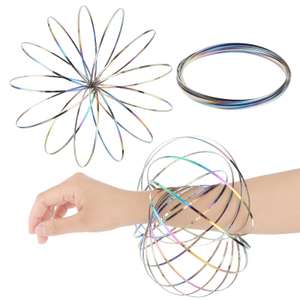 Aster Flow Ring Arm Magic Spring Metal 3D Toy for Stress Relief Sensory Interactive Science Educational Toys - SB yanlans / FBA