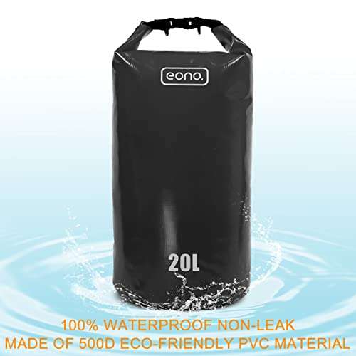 Eono Heavy Duty Waterproof Dry Bag with Adjustable Should Straps, Packable Tough Dry Sack with Large Capacity - Sold by MFG Store FBA