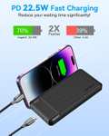 AsperX Portable Charger, PD 22.5W 15000mAh Power Bank Fast Charging, [Charge 3 Device at Once] - Sold by JIAHONGJING STORE