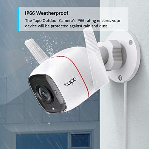 TP-Link Tapo Outdoor Security Camera, Weatherproof, 3MP, TC65, £33.49 Amazon Prime Exclusive
