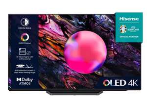 Hisense 55A85KTUK 55 Inch OLED 4K Ultra HD Smart TV // Hisense 65A85KTUK 65 Inch OLED £999.98 with checkout discount + 5 Year Warranty