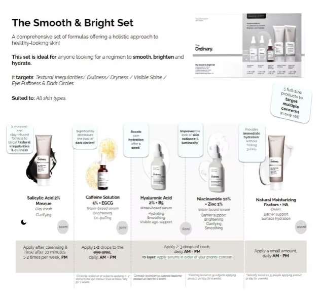 Better than Half price The Ordinary The Smooth & Bright Set Star Gift with Free Delivery Reduced further with code plus free Delivery
