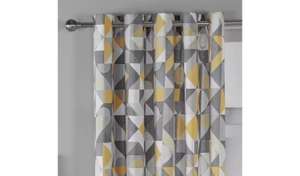 Habitat Loft Living Geo Fully Lined Eyelet Curtains, £11, free click and collect @ Argos