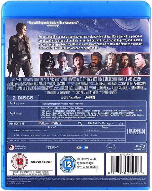 Rogue One: A Star Wars Story [Blu-ray] (Used) - Free C&C