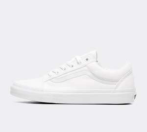 Van's Old Skool Trainers in White (Sizes 5.5 - 12 available) with code