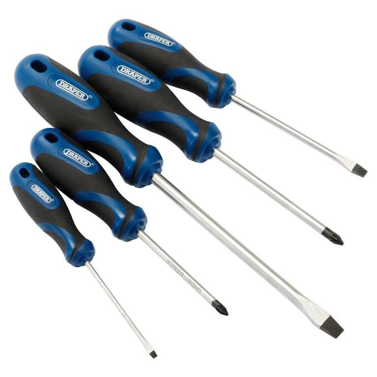 Draper 5 Piece Soft Grip Screwdriver Set £3 Click & Collect (Selected Stores) @ Wickes
