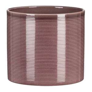 Kempton Aubergine Ceramic Plant Pot Cover - 12cm 80p @ Homebase Free Click & Collect
